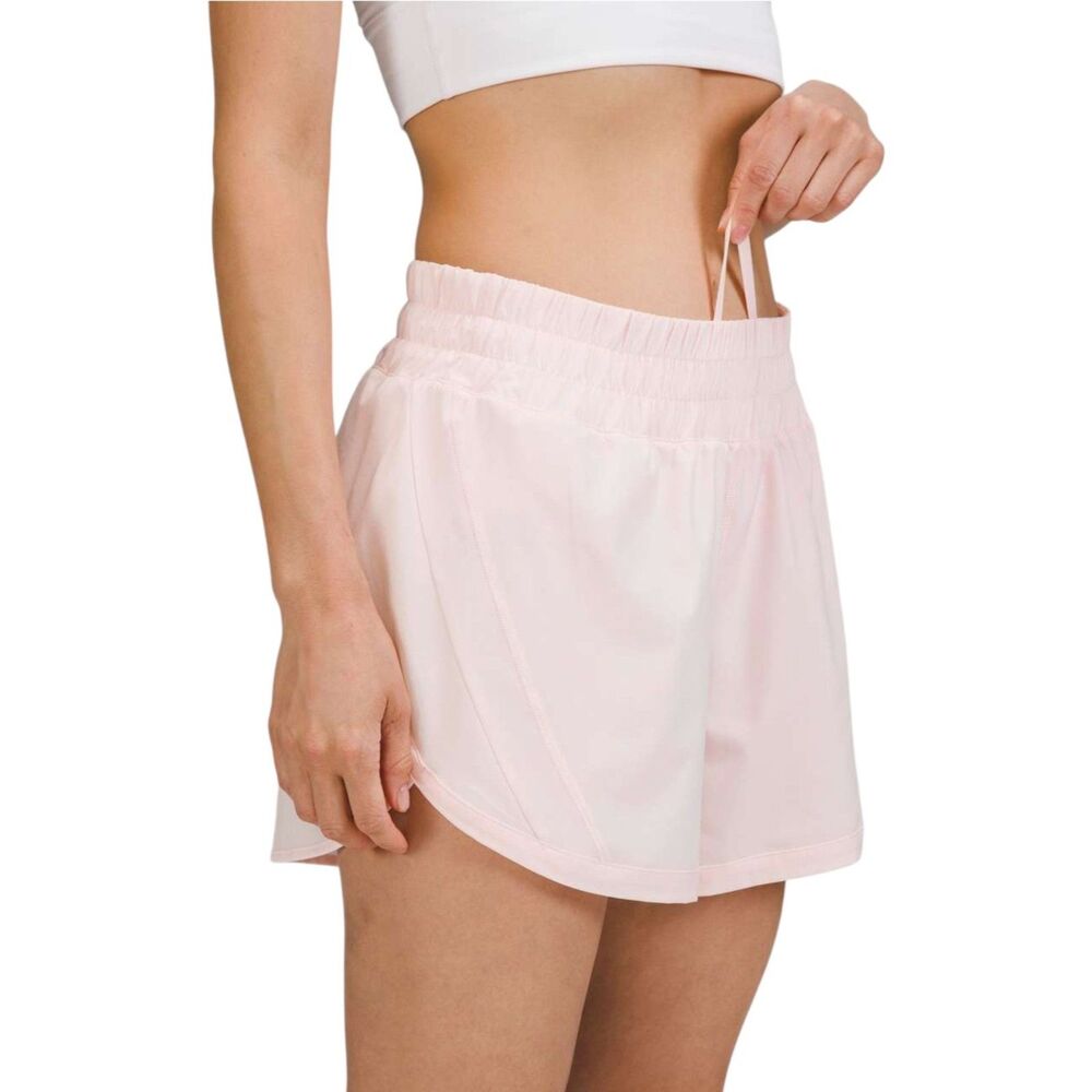 Lululemon Track That Mid-Rise Lined Short 5" Strawberry Milkshake